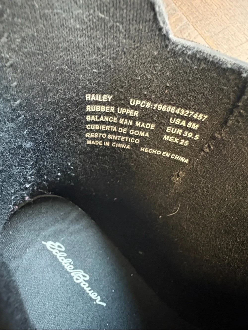 EDDIE BAUER black Hailey muck boots womens size 8 Black Chelsea Rain Boots